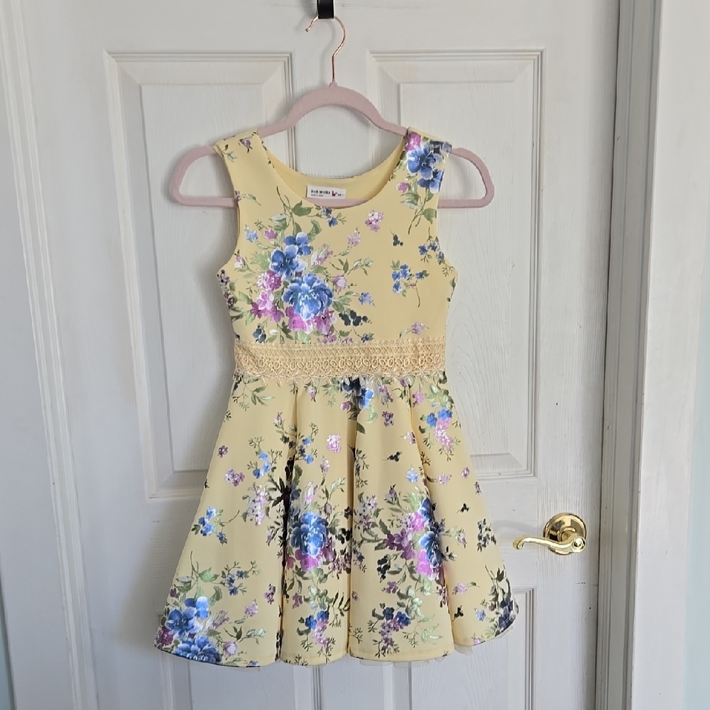 Floral Yellow Youth Dress